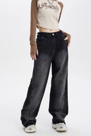 Street Raw Trim Boyfriend Jeans