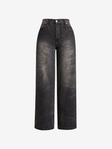 High Waisted Baggy Wide Leg Denim Pants