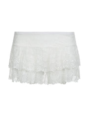 Low-Waist Solid Color Versatile A-Line Mini Skirt