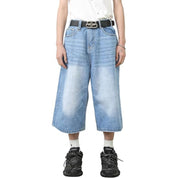 Wide Leg Street Style Straight Leg Denim Shorts