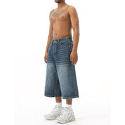 Wide Leg Street Style Straight Leg Denim Shorts