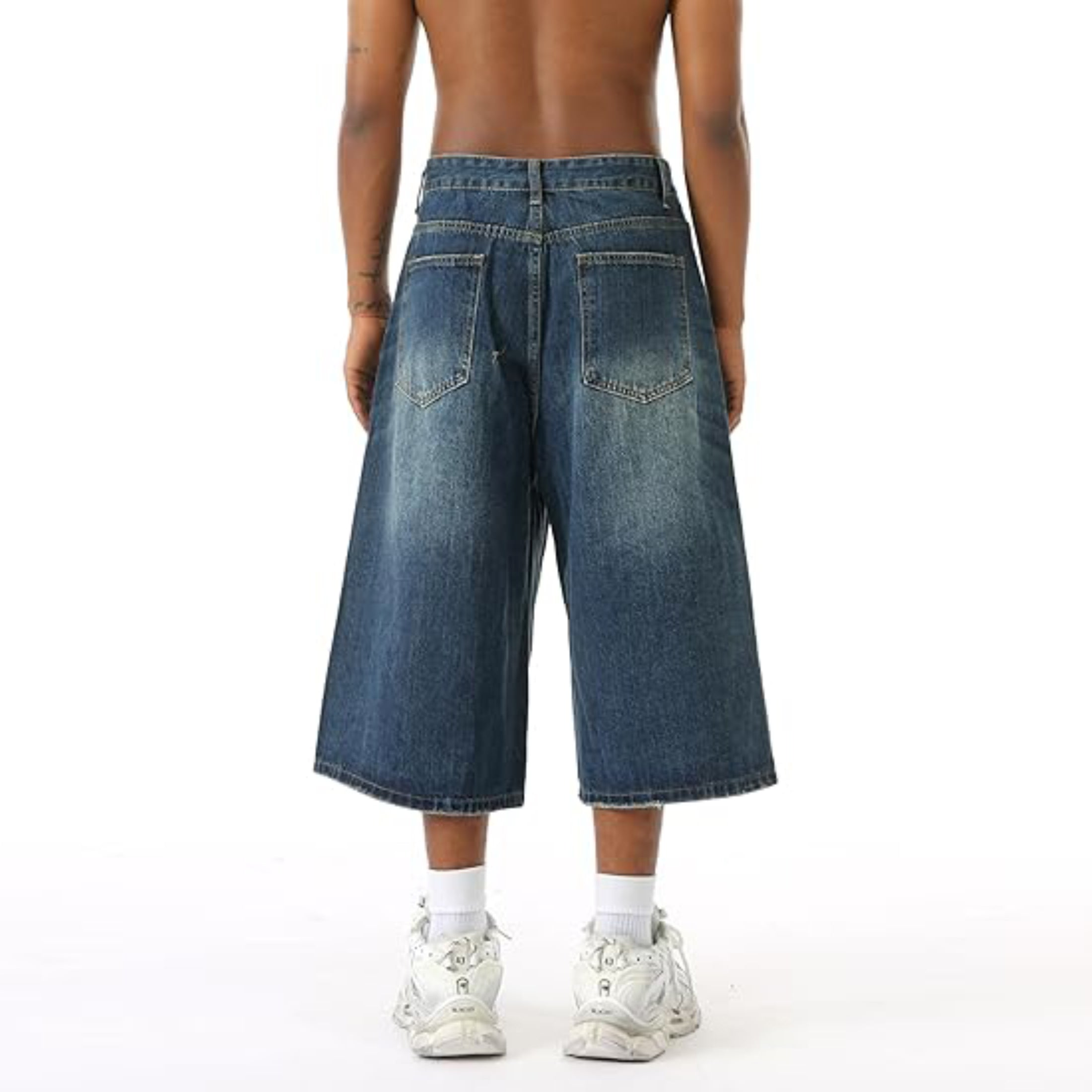Wide Leg Street Style Straight Leg Denim Shorts