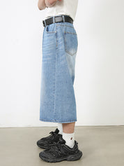 Wide Leg Street Style Straight Leg Denim Shorts