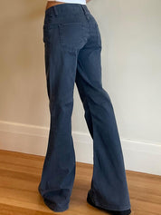 Versatile Loose Slimming Low-Waisted Flare Jeans