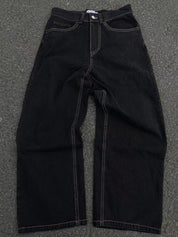 Fully Embroidered Skull Boyfriend Jeans