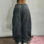 American Retro High Street Wide Legs Boyfriend Jeans