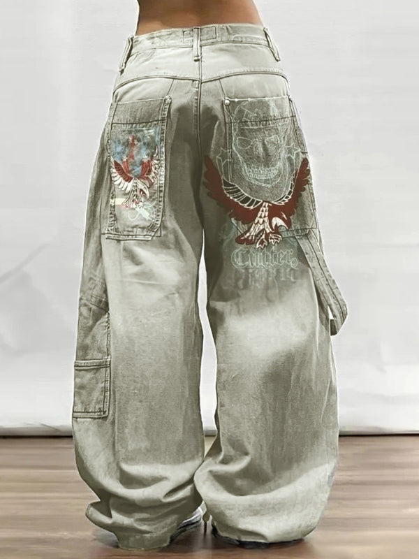 European American Street Hip-Hop Boyfriend Jeans