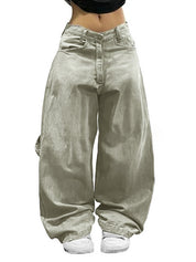 European American Street Hip-Hop Boyfriend Jeans