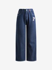 Retro Embroidery Hip Hop Street Boyfriend Jeans