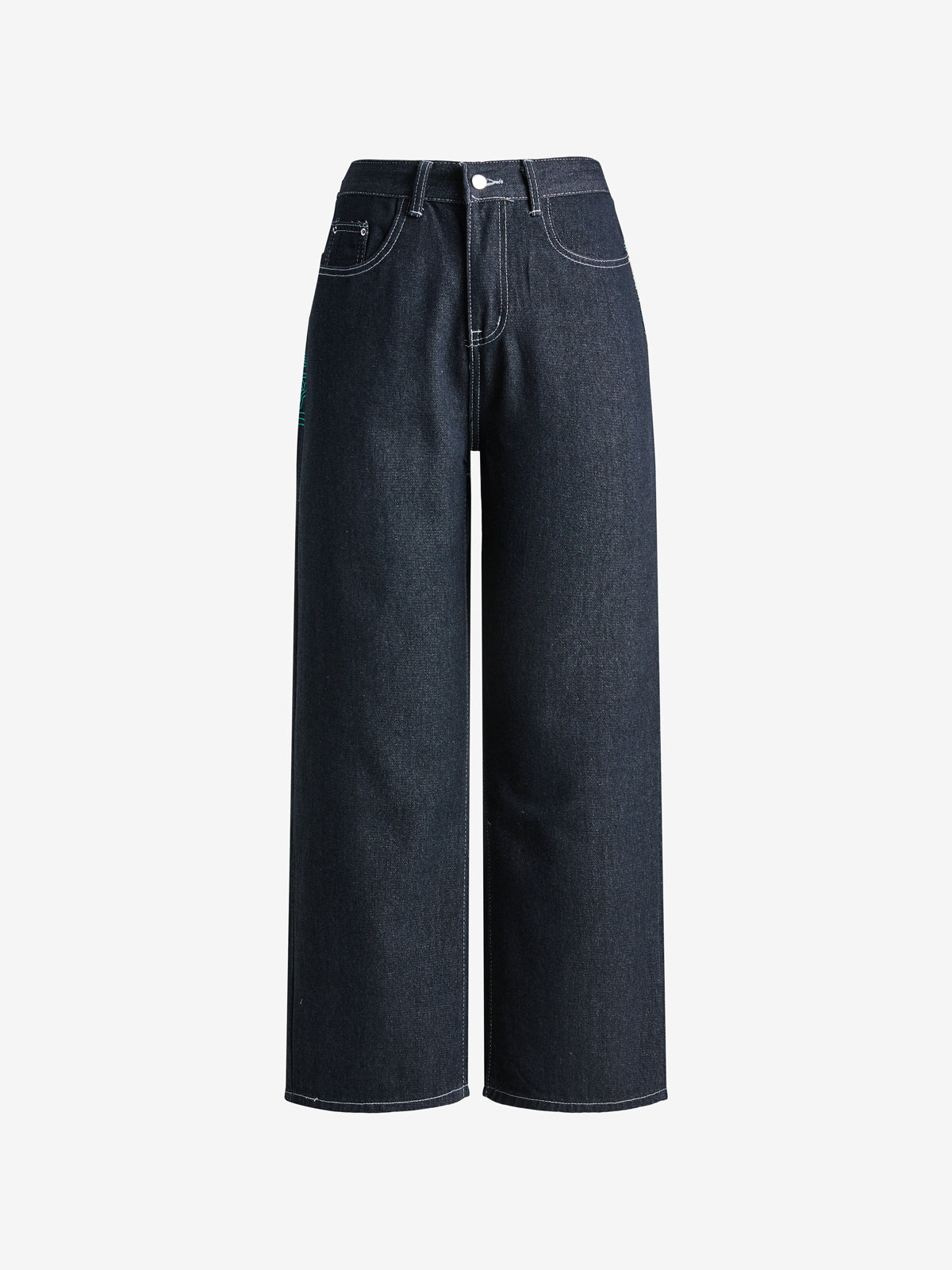 American High Street Personalized Patterns Boyfriend Jeans