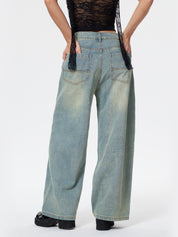 American Retro Distressed Washed Boyfriend Jeans