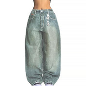 American Retro Distressed Washed Boyfriend Jeans