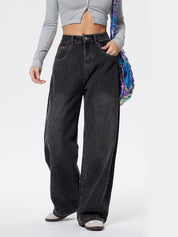 American Retro Distressed Washed Boyfriend Jeans