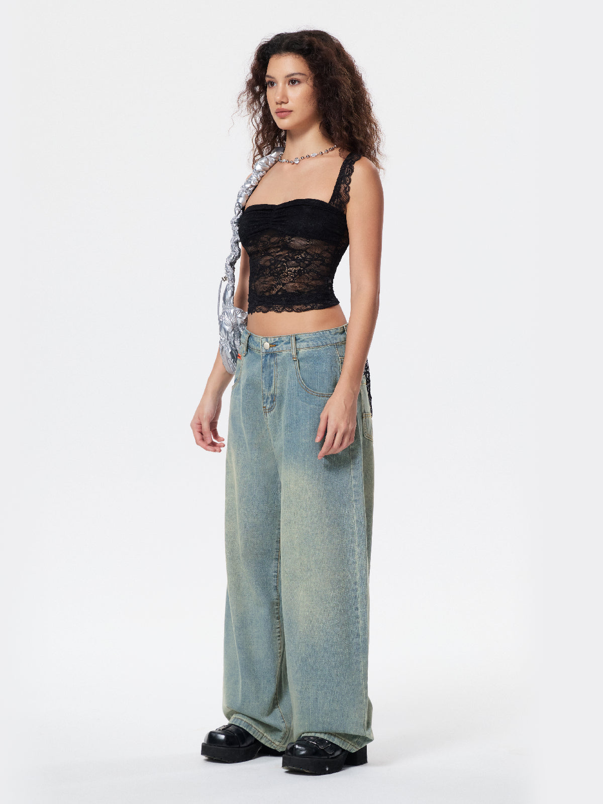 American Retro Distressed Washed Boyfriend Jeans