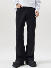 High Street Black Scimitar Slightly Flared Loose Jeans