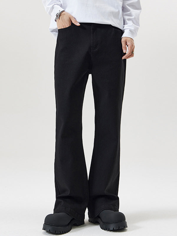 High Street Black Scimitar Slightly Flared Loose Jeans