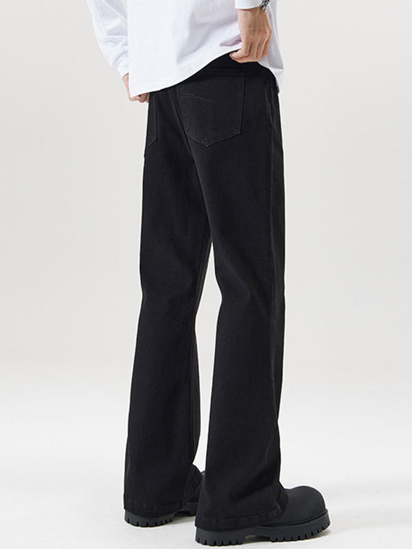 High Street Black Scimitar Slightly Flared Loose Jeans