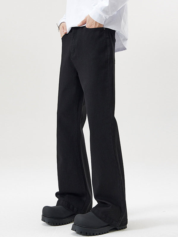 High Street Black Scimitar Slightly Flared Loose Jeans