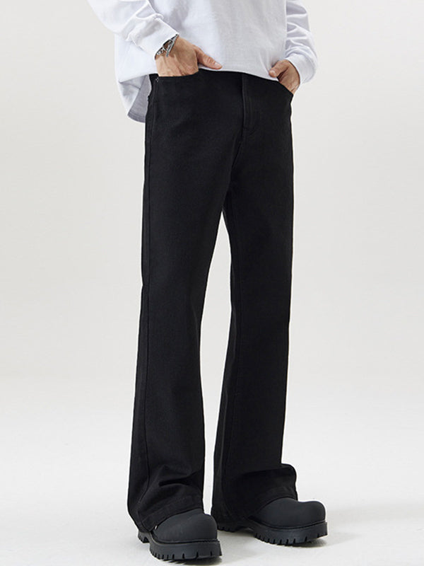 High Street Black Scimitar Slightly Flared Loose Jeans