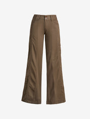 American Retro Low Waist Split Flare Jeans