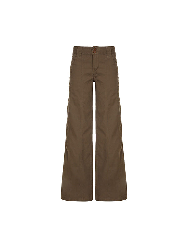 American Retro Low Waist Split Flare Jeans