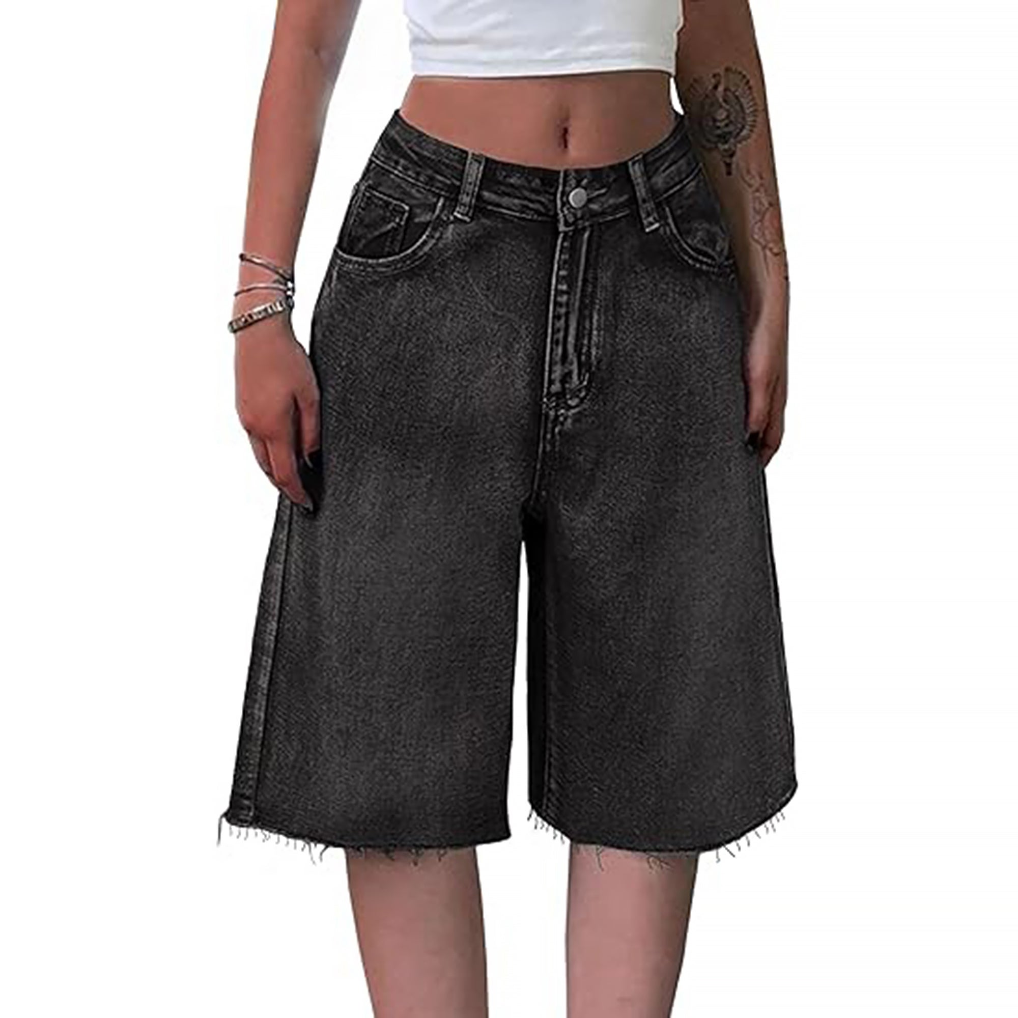 Y2K Vintage Slant Pocket Denim Shorts