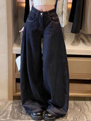 Vintage Washed Wide Legs Boyfriend Jeans