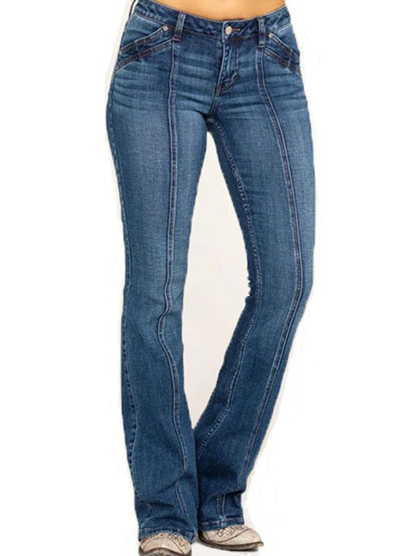 Slimming Slimming Water Wash Flare Jeans