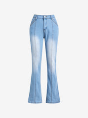 Slimming Slimming Water Wash Flare Jeans