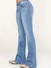 Slimming Slimming Water Wash Flare Jeans