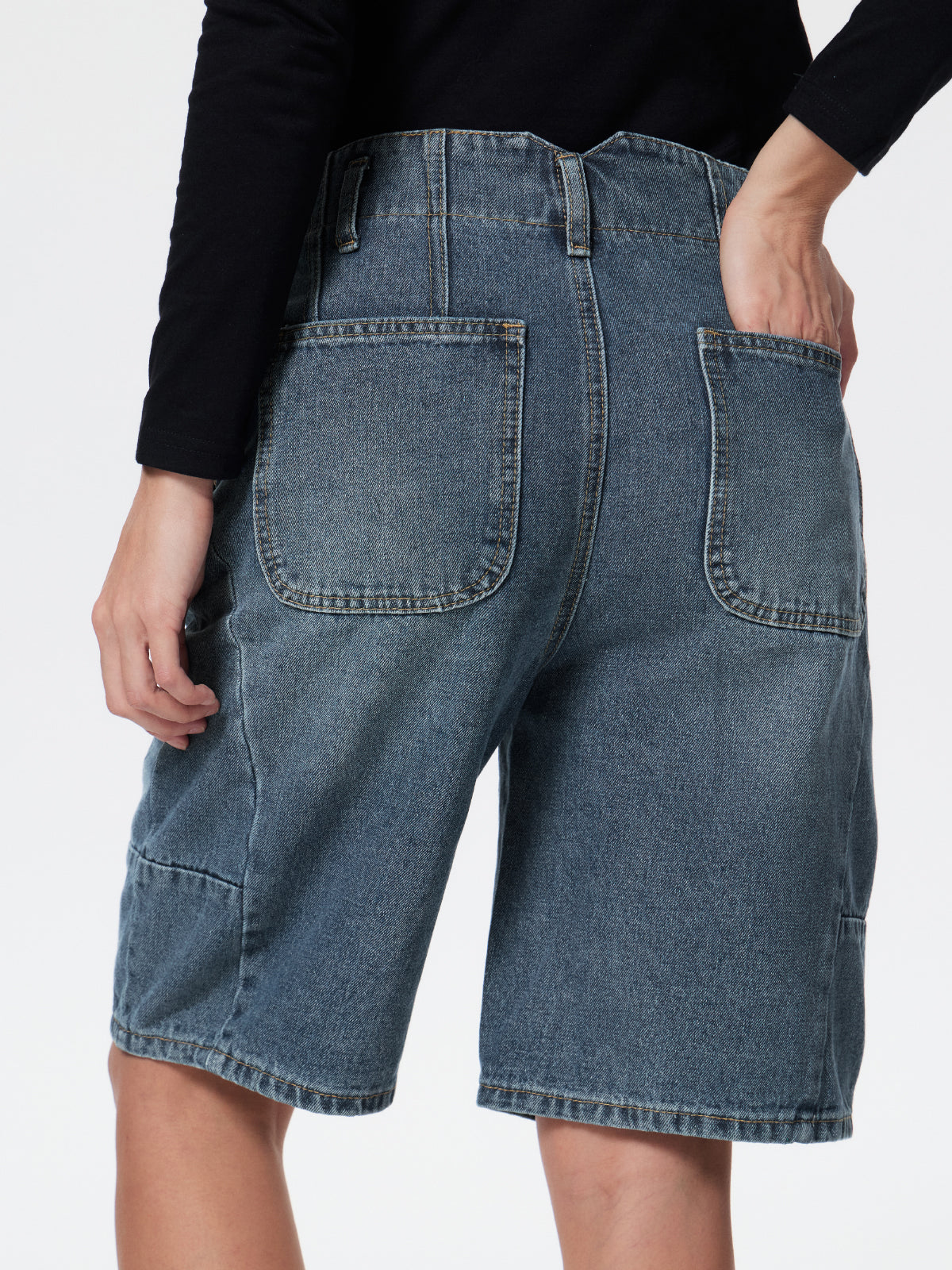 Personalized Pocket Denim Shorts