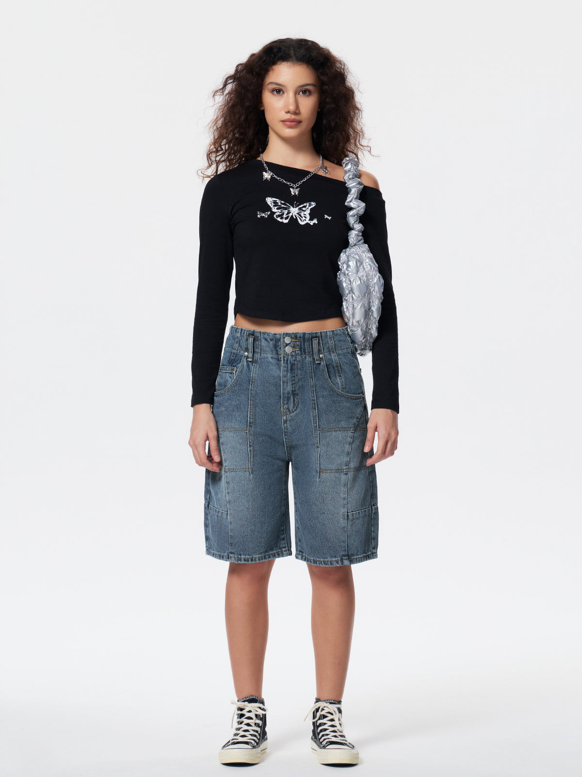 Personalized Pocket Denim Shorts