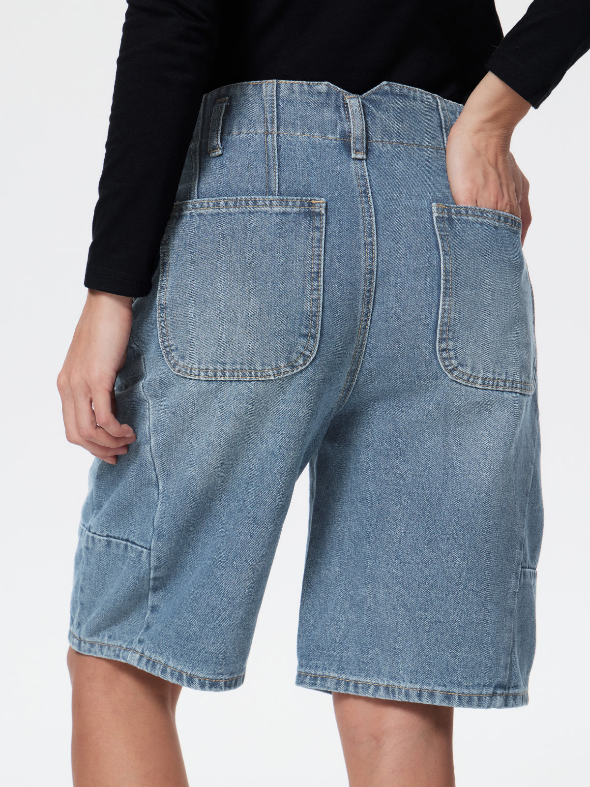 Personalized Pocket Denim Shorts