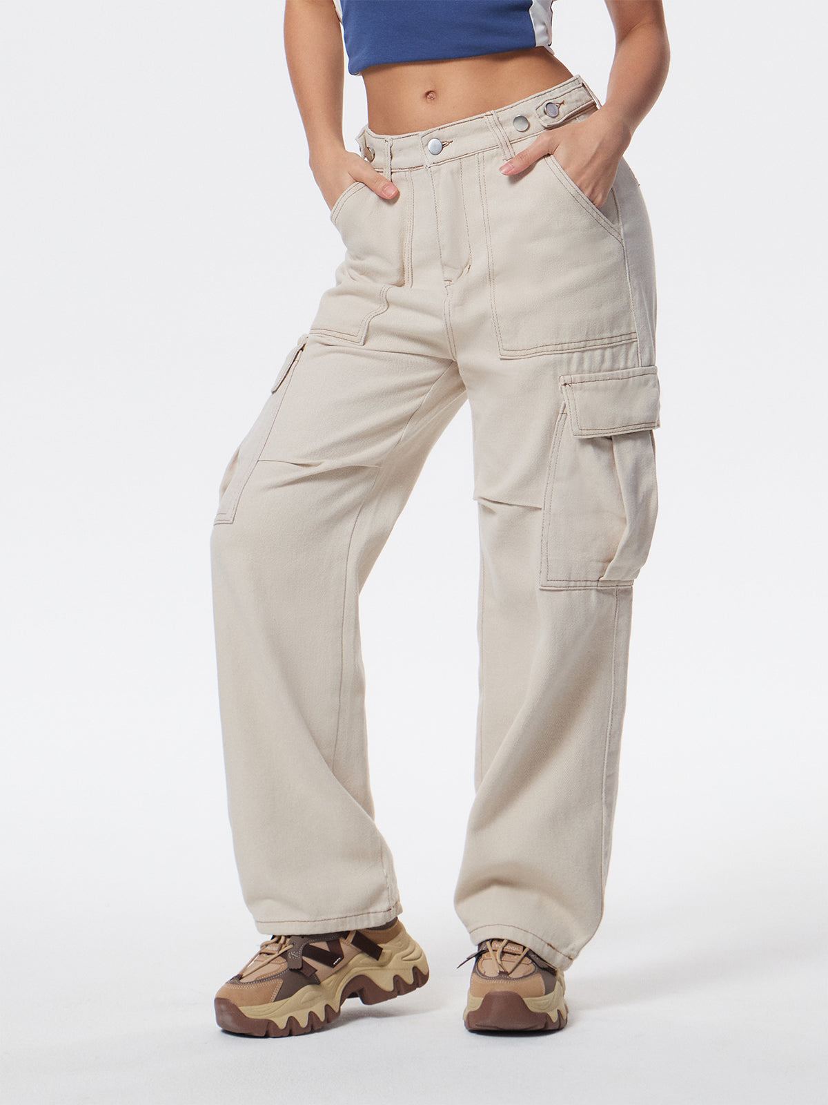 Multi-Pocket Design Cargo Jeans
