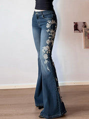 Vintage Gradient Niche Flare Jeans