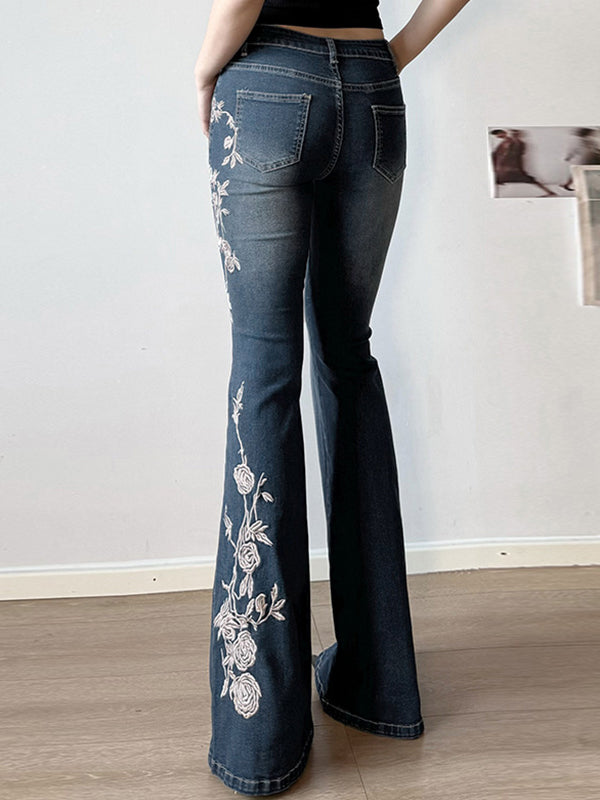 Vintage Gradient Niche Flare Jeans