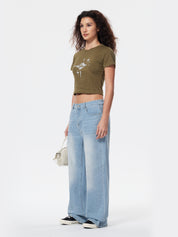 Mid-low Rise Baggy Boyfriend Jeans
