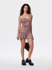 Sexy Backless Stripes Two Piece