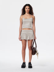 Sexy Backless Stripes Two Piece