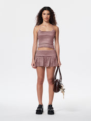 Sexy Backless Stripes Two Piece