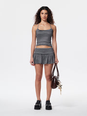 Sexy Backless Stripes Two Piece