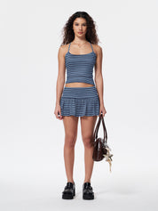 Sexy Backless Stripes Two Piece