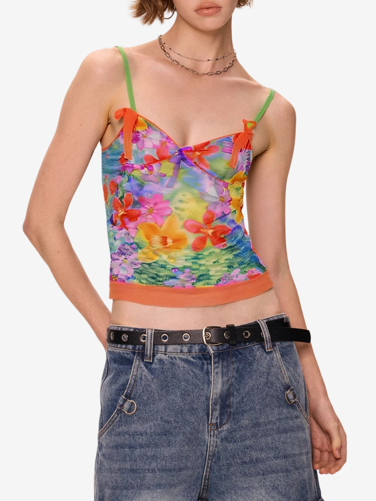 Sweet Spice Girl Bow Tie Cami Top