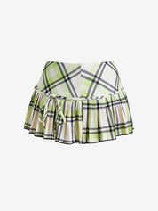 Checkered Print Mini Skirt