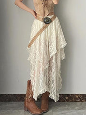 Boho Irregular Maxi Skirt