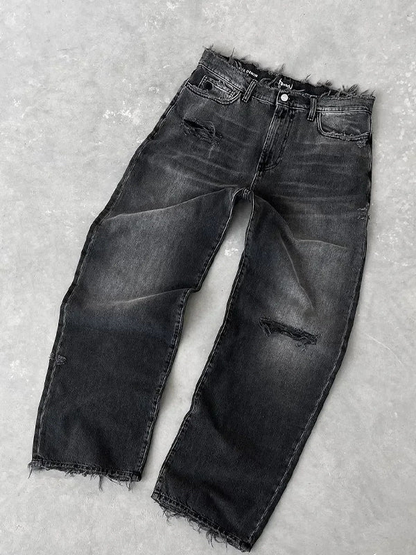 Washed Aged Boyfriend Jeans