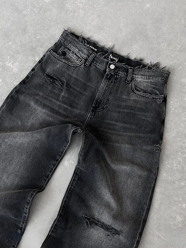 Washed Aged Boyfriend Jeans