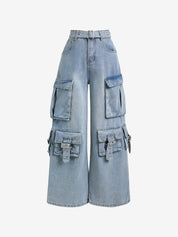 Vintage Multi-Pocket Cargo Jeans