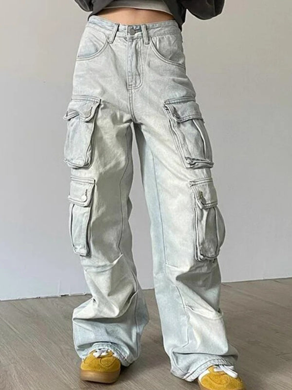 Vintage Multi-Pocket Cargo Jeans