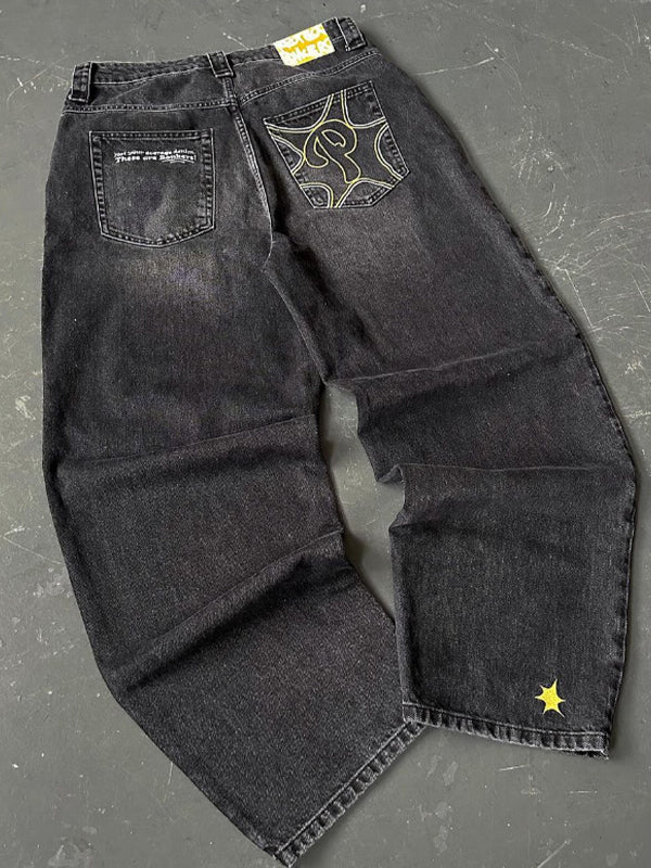 Vintage Embroidery Boyfriend Jeans